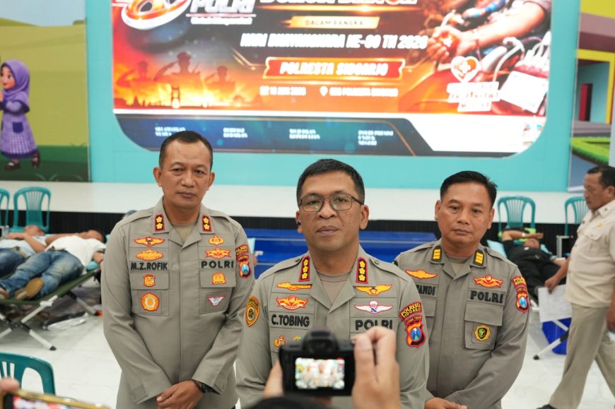 Polresta Sidoarjo Tebar Manfaat Melalui Kegiatan Donor Darah